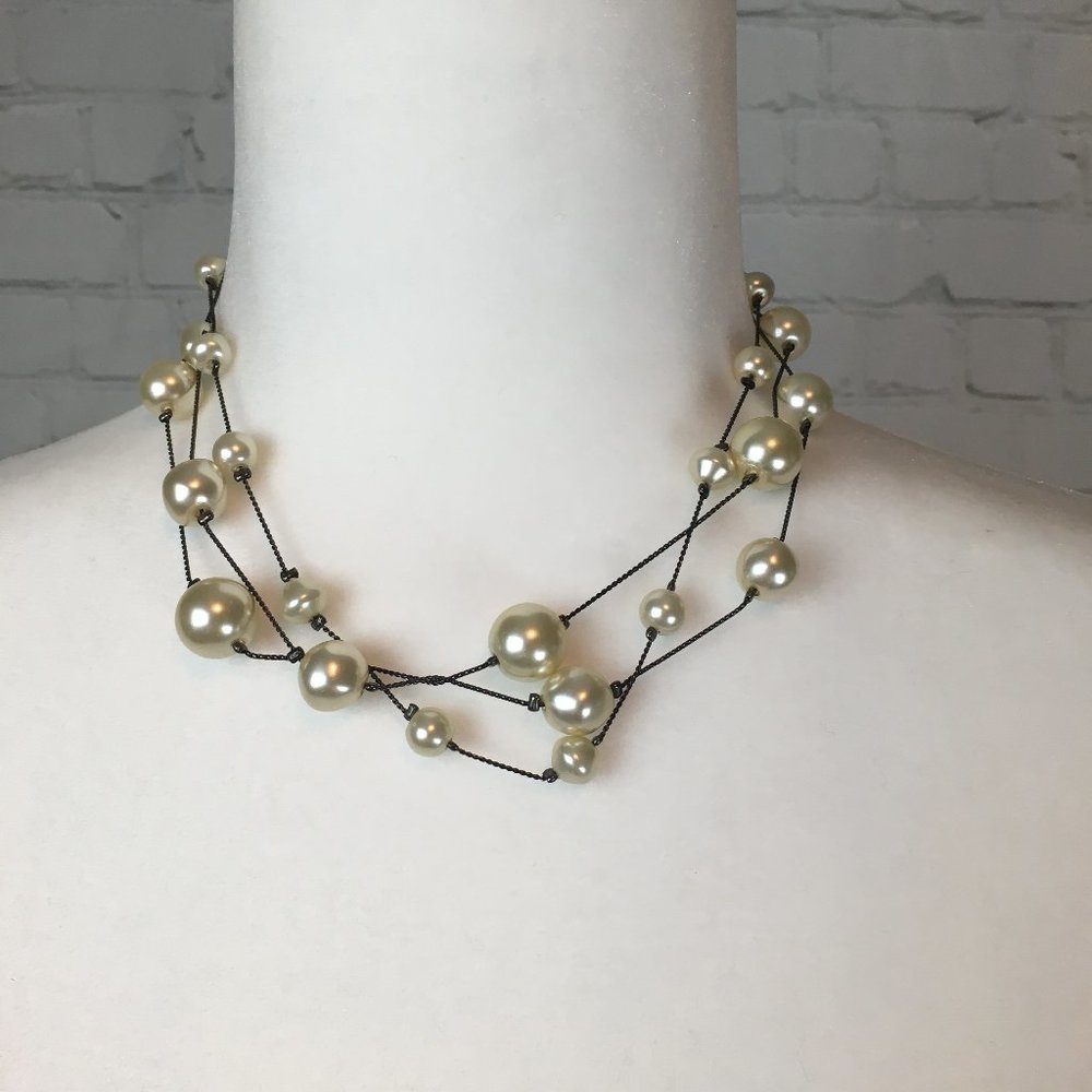 The Limited Faux Pearl Fashion Collar Necklace